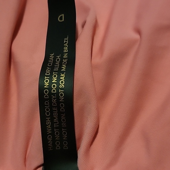 VIX Paula Hermanny Pink Laser Cut Scales Bandeau TOP with Sleeves - Size L D Cup - Picture 9 of 16